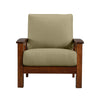 Loreen Updated Traditional Armchair with Exposed Wood Frame