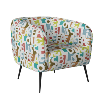 Schroeder Button-Tufted Upholstered Barrel Chair