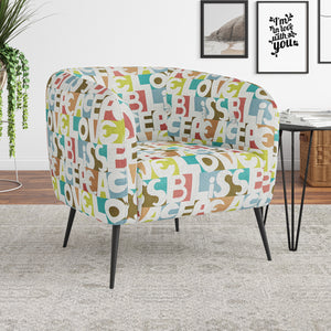 Schroeder Button-Tufted Upholstered Barrel Chair