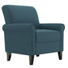 Mosher Traditional Rolled Armchair - Caribbean Blue Herringbone