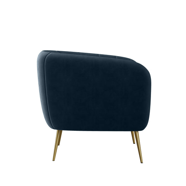 Hryn Channel-Tufted Barrel Chair