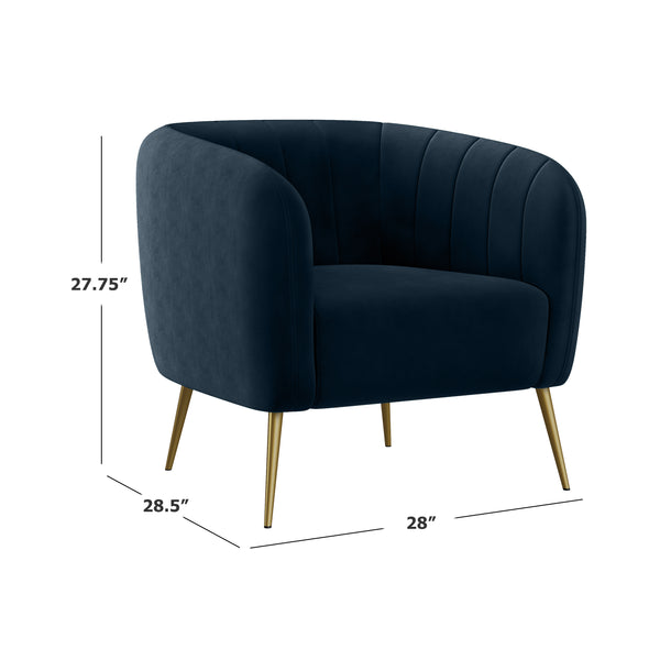 Hryn Channel-Tufted Barrel Chair