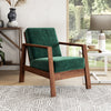 Maric Mid-Century Modern Armchair with Exposed Wood Frame
