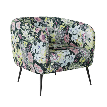 Schroeder Button-Tufted Upholstered Barrel Chair