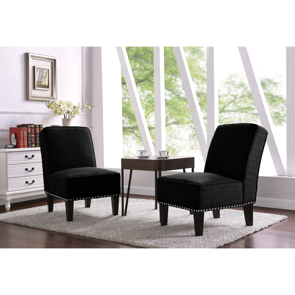 Branson Traditional Slipper Chairs with Nailhead Trim (Set of 2)
