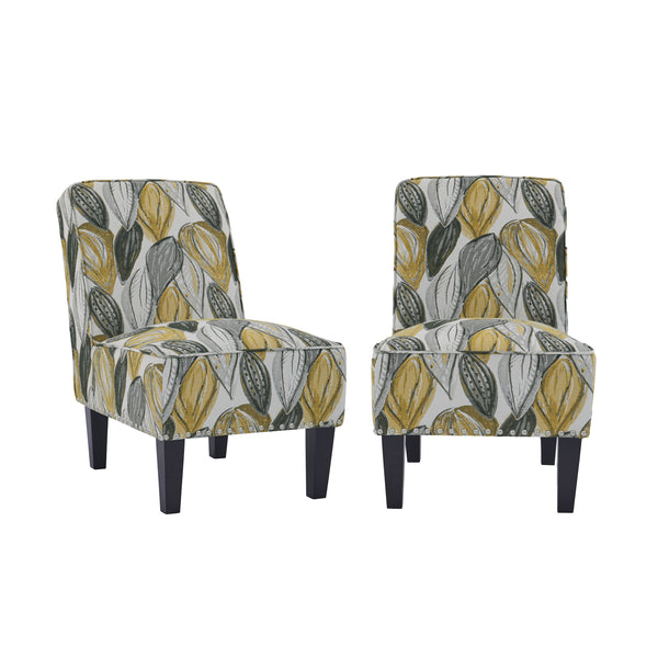 Branson Traditional Slipper Chairs with Nailhead Trim (Set of 2)