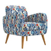 Kremmling Mid-Century Modern Armchair - Natural Legs - Multi Blue Beehive