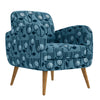 Kremmling Mid-Century Modern Armchair - Natural Legs - Blue Tulip