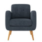 Kremmling Mid-Century Modern Armchair - Natural Legs