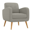 Kremmling Mid-Century Modern Armchair - Natural Legs - Dove Gray Linen