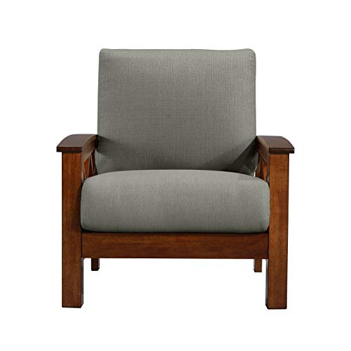 Loreen Updated Traditional Armchair with Exposed Wood Frame