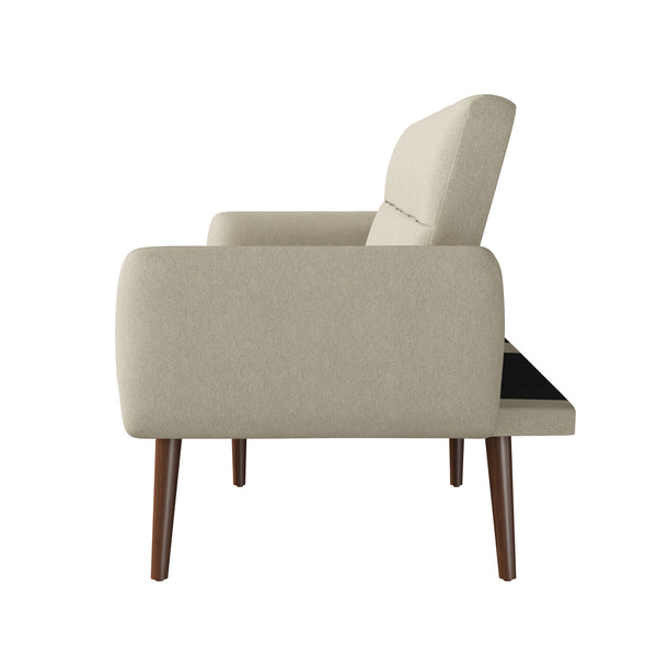 Addie Mid-Century Modern Biscuit-Tufted Sleeper Sofa