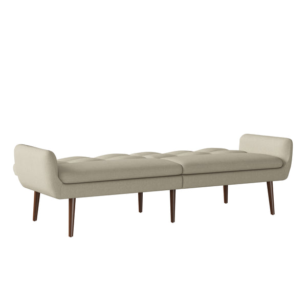 Addie Mid-Century Modern Biscuit-Tufted Sleeper Sofa