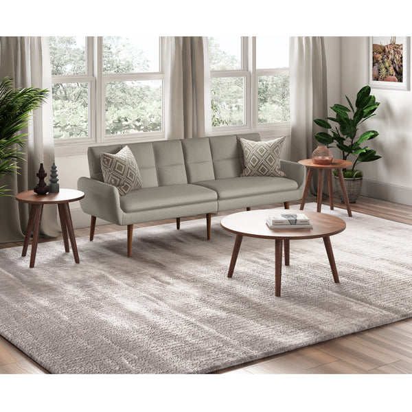 Addie Mid-Century Modern Biscuit-Tufted Sleeper Sofa