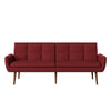 Addie Mid-Century Modern Biscuit-Tufted Sleeper Sofa