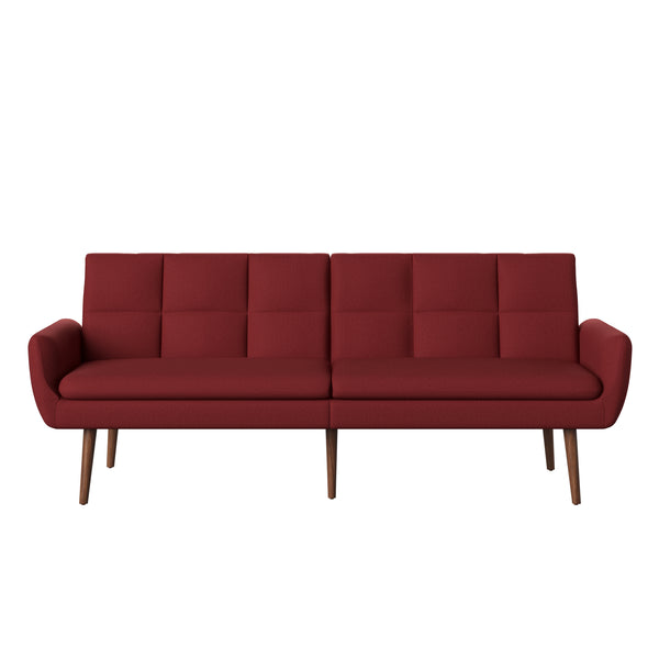 Addie Mid-Century Modern Biscuit-Tufted Sleeper Sofa