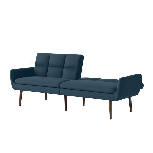 Addie Mid-Century Modern Biscuit-Tufted Sleeper Sofa