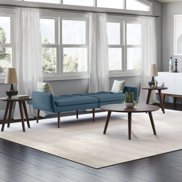 Addie Mid-Century Modern Biscuit-Tufted Sleeper Sofa