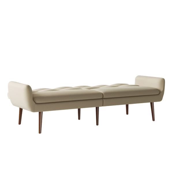 Addie Mid-Century Modern Biscuit-Tufted Sleeper Sofa