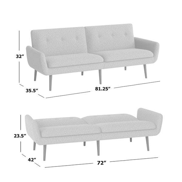 Comerford Mid-Century Modern Button-Tufted Sleeper Sofa