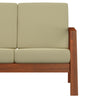 Danae Mid-Century Modern Loveseat with Exposed Wood Frame