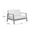 Danae Mid-Century Modern Loveseat with Exposed Wood Frame