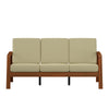 Danae Mid-Century Modern Sofa with Exposed Wood Frame