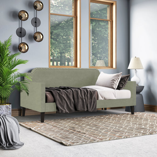 Nucla Traditional Rounded Back Daybed with Nailheads