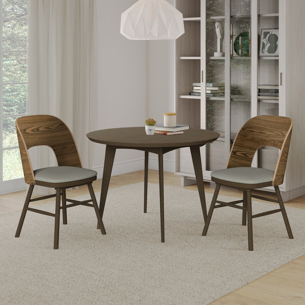 Jayne Mid-Century Modern Armless Dining Chairs (Set of 2)