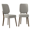 Dellers Mid-Century Modern Upholstered Dining Chairs (Set of 2) - Dove Gray Linen