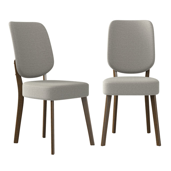 Dellers Mid-Century Modern Upholstered Dining Chairs (Set of 2)