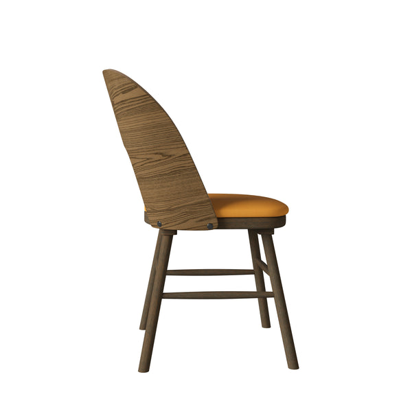 Jayne Mid-Century Modern Armless Dining Chairs (Set of 2)
