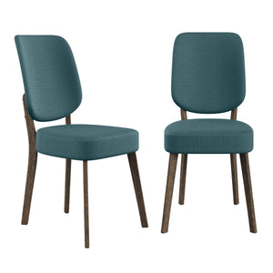 Dellers Mid-Century Modern Upholstered Dining Chairs (Set of 2)