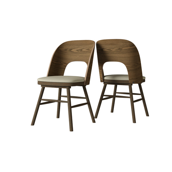 Jayne Mid-Century Modern Armless Dining Chairs (Set of 2)