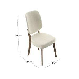Dellers Mid-Century Modern Upholstered Dining Chairs (Set of 2)