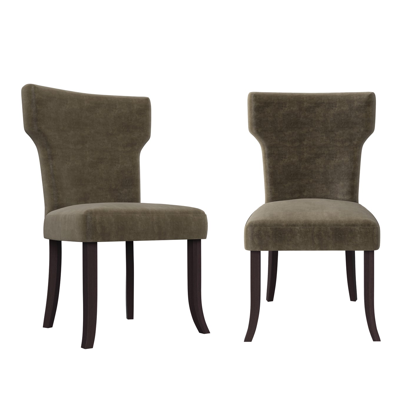 Bontrager Traditional Notched-Back Armless Chairs (Set of 2)