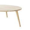 Pruett Oval Mid-Century Modern Wood Cocktail Table