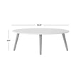 Pruett Oval Mid-Century Modern Wood Cocktail Table