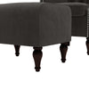 Sutcliff Button-Tufted Rolled Armchair and Ottoman
