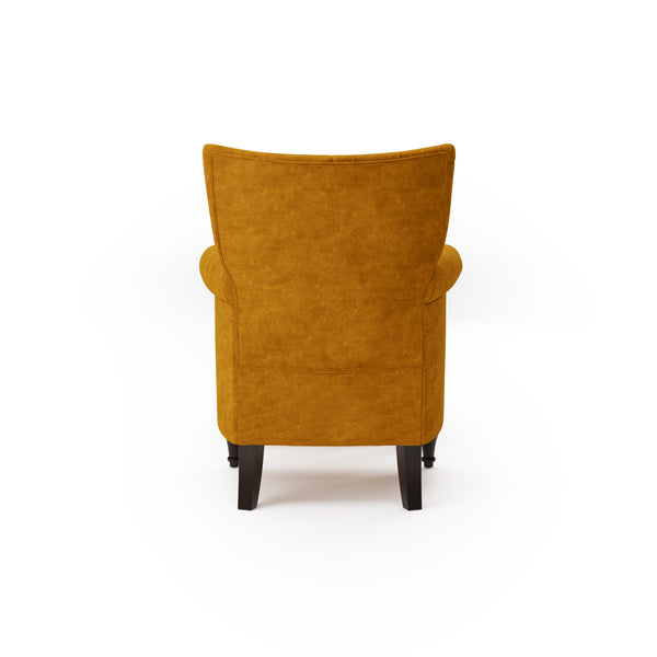 Sutcliff Button-Tufted Rolled Armchair and Ottoman