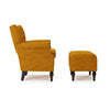 Sutcliff Button-Tufted Rolled Armchair and Ottoman