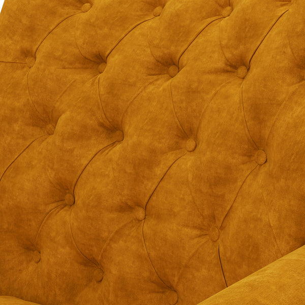 Sutcliff Button-Tufted Rolled Armchair and Ottoman