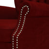 Sutcliff Button-Tufted Rolled Armchair and Ottoman