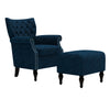 Sutcliff Button-Tufted Rolled Armchair and Ottoman