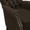 Sutcliff Button-Tufted Rolled Armchair and Ottoman