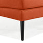 Mondy Mid-Century Modern Lace-Tufted Loveseat with Espresso Legs