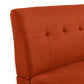 Mondy Mid-Century Modern Lace-Tufted Loveseat with Espresso Legs
