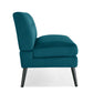 Mondy Mid-Century Modern Lace-Tufted Loveseat with Espresso Legs