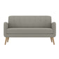 Mondy Mid-Century Modern Lace-Tufted Sofa-Natural Legs