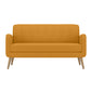 Mondy Mid-Century Modern Lace-Tufted Sofa-Natural Legs